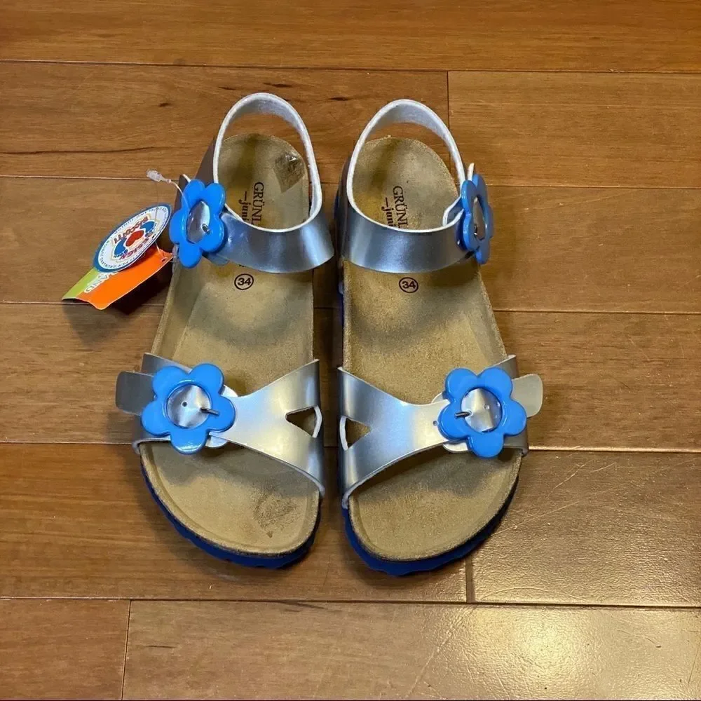 Grundland Junior Sandals Silver 34 2-2.5 US